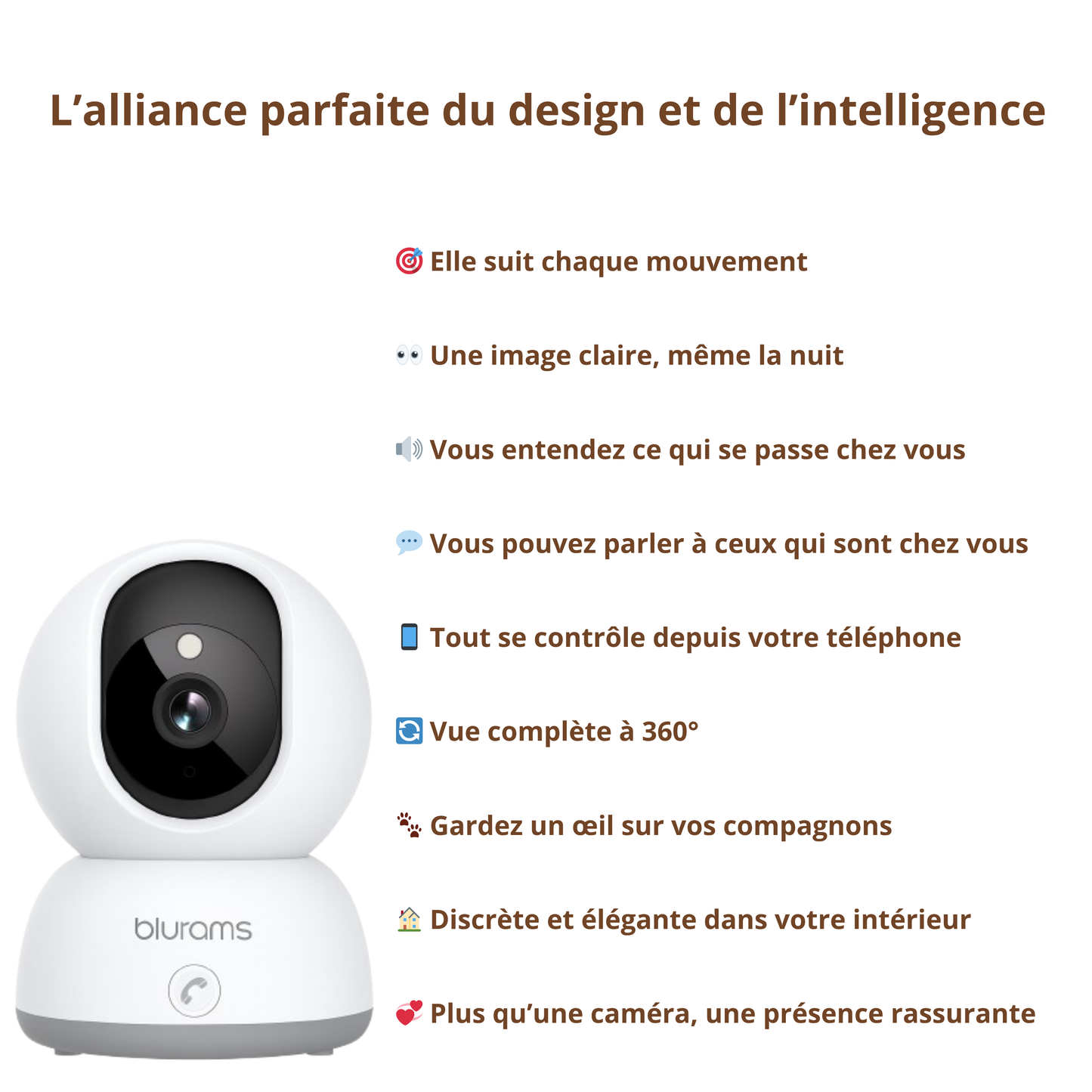 Caméra Connectée Blurams 2K – Restez proche, même à distance