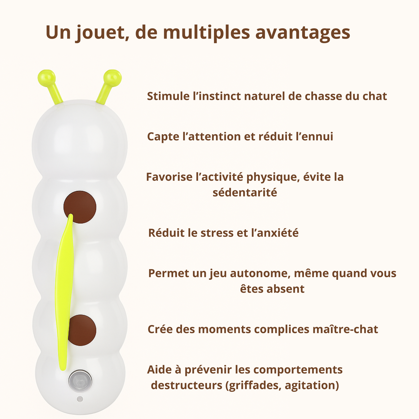 Chenille interactive – le compagnon de jeu intelligent de votre chat
