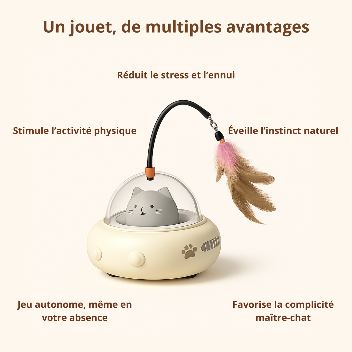 OVNI Interactif – le vaisseau de jeu de votre chat 🛸