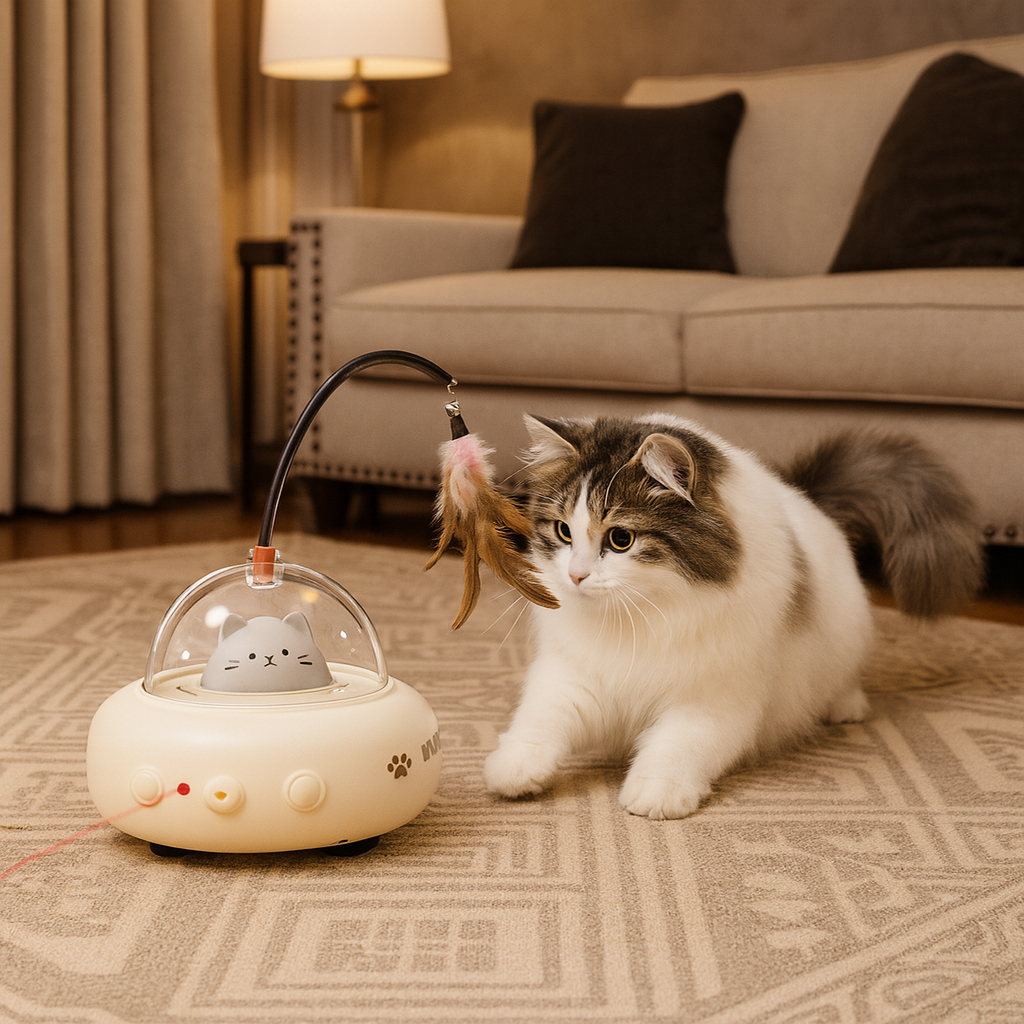 OVNI Interactif – le vaisseau de jeu de votre chat 🛸