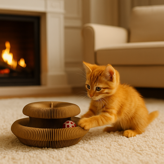 Tourbillon Félin™ – Le jeu interactif et griffoir qui amuse et détend ton chat