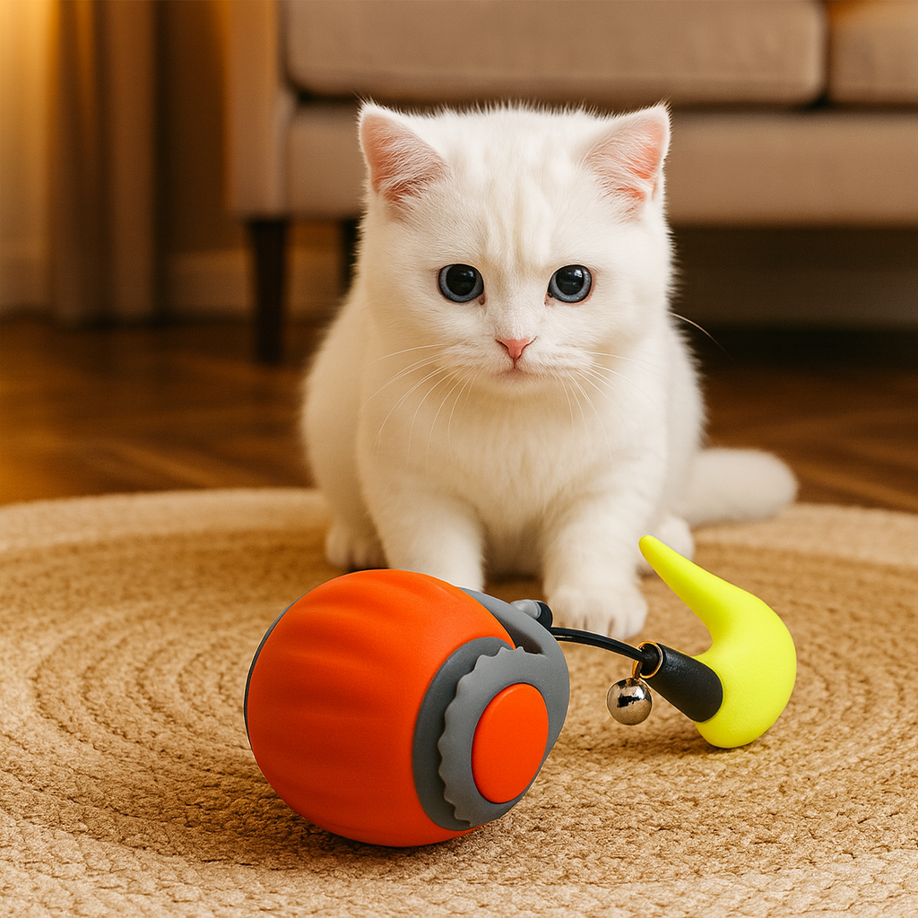 Balle interactive pour chat