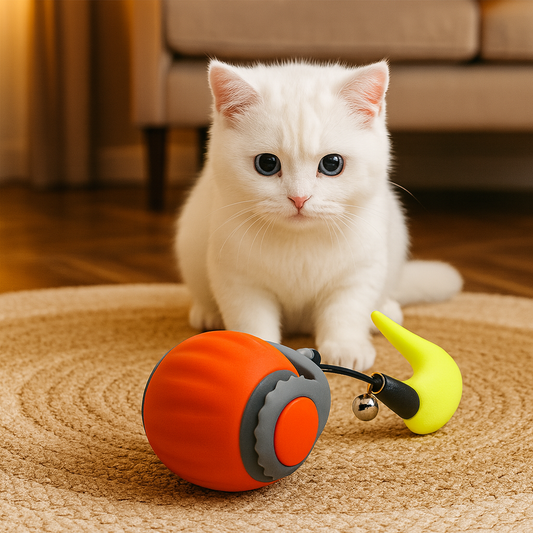 Balle interactive pour chat