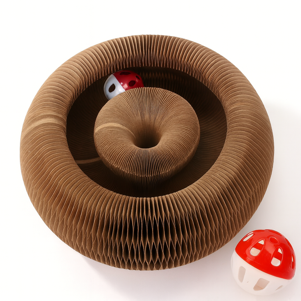 Tourbillon Félin™ – Le jeu interactif et griffoir qui amuse et détend ton chat