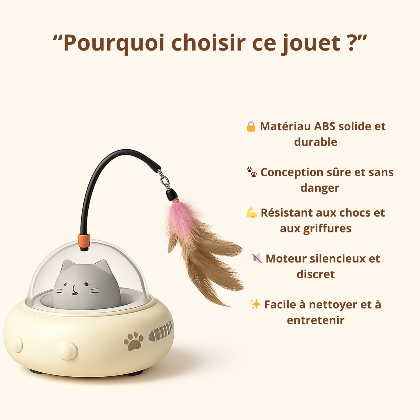 OVNI Interactif – le vaisseau de jeu de votre chat 🛸