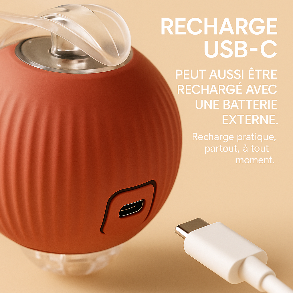 Balle de jeu interactive pour chat avec corde