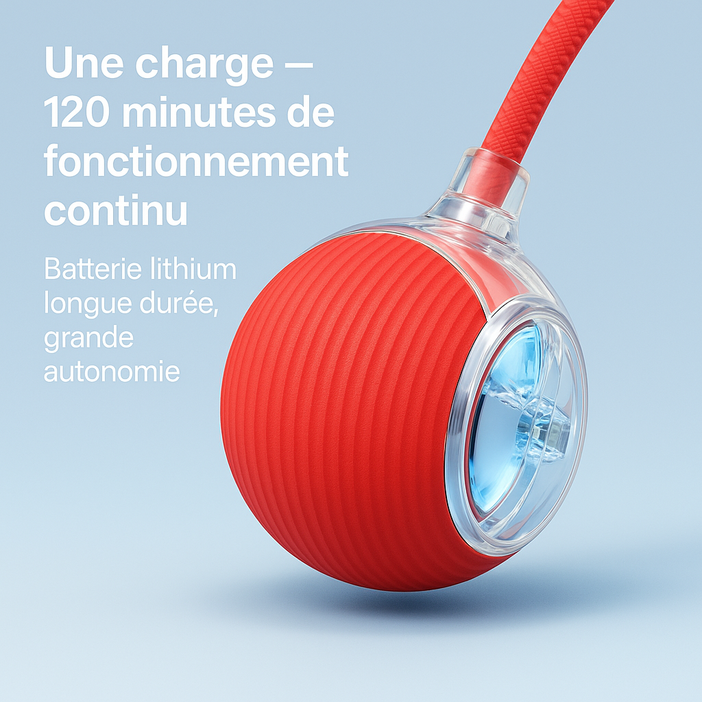 Balle de jeu interactive pour chat avec corde